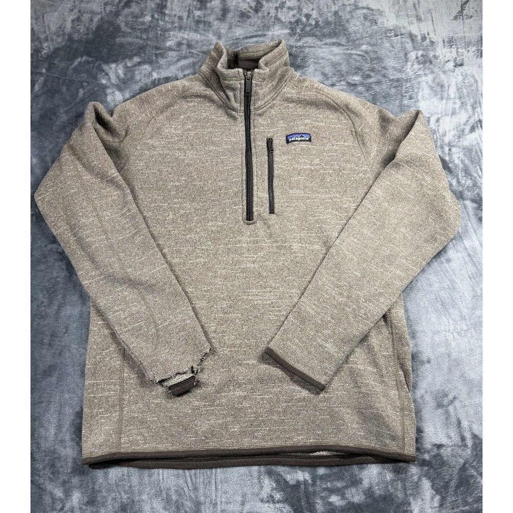 Patagonia Better Sweater Men L 1/4 Zip Gray READ